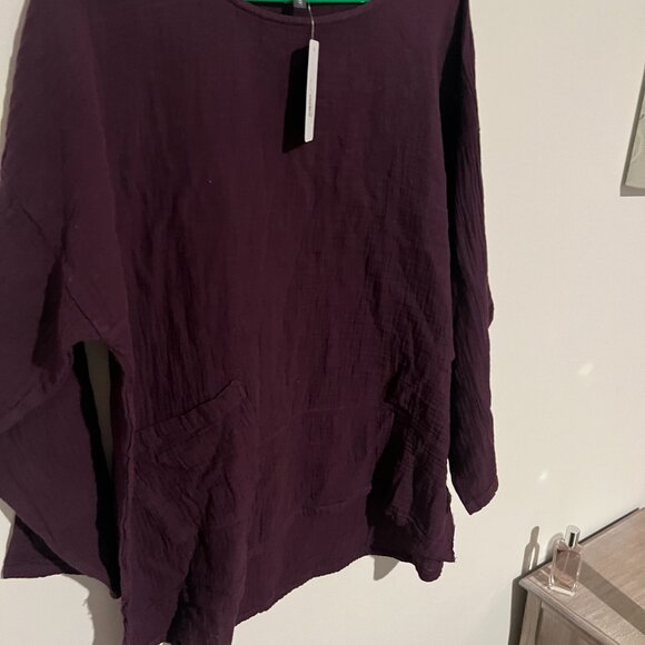 NWT Shannon Passero eggplant blouse xl - Picture 2 of 7